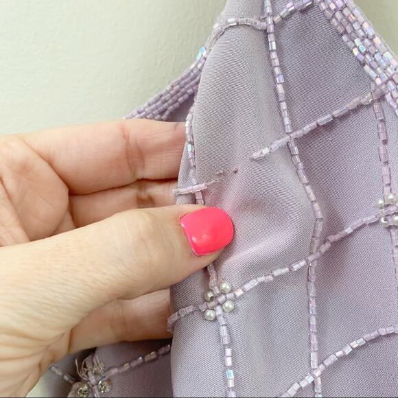 Montage Collection by Mon Cheri Sleeveless Maxi Beaded Lavender Wedding Dress - Picture 3 of 8